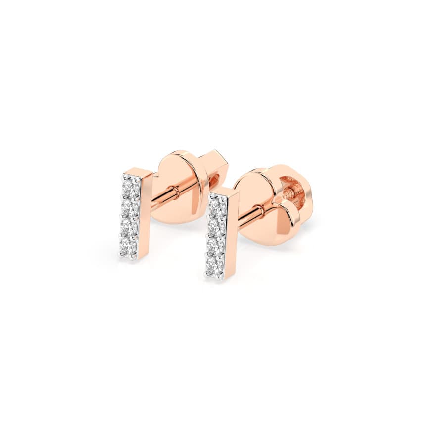 CARA DIAMANTI Gold Earrings with Diamonds K102-10069R
