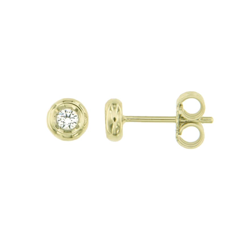CARA DIAMANTI Gold Earrings with Diamonds BB0445Y/0.10ctsSI/H