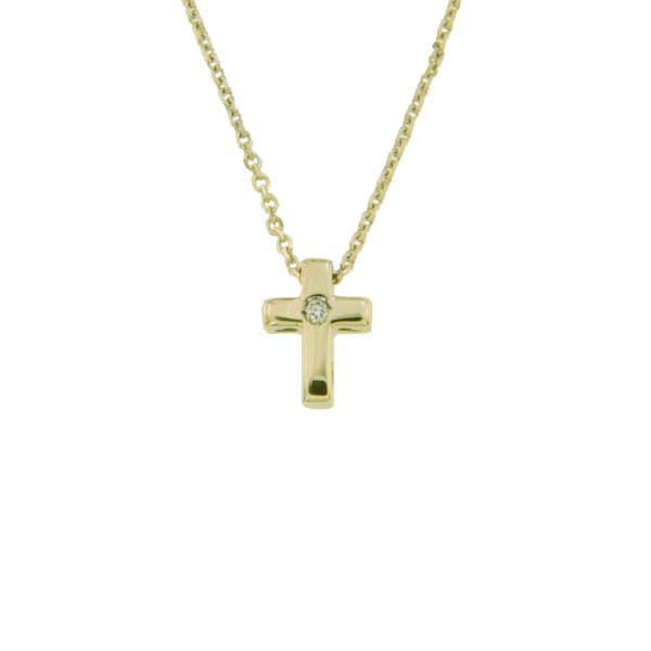 CARA DIAMANTI Gold Necklace with Diamond CLN1533Y/0.01ctSI/H