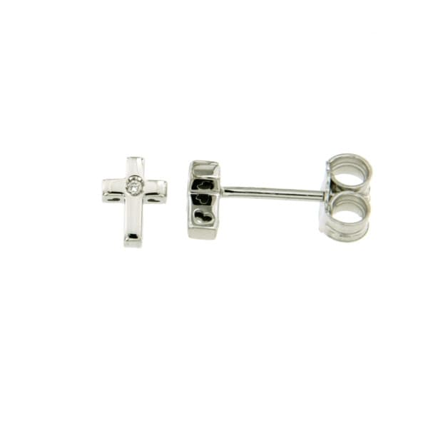 CARA DIAMANTI Gold Earrings with Diamonds BB0465W/0.01ctsSI/H