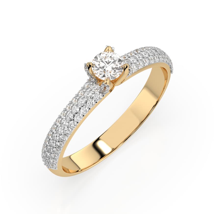 CARA DIAMANTI Gold Ring with Diamonds K101-10023Y
