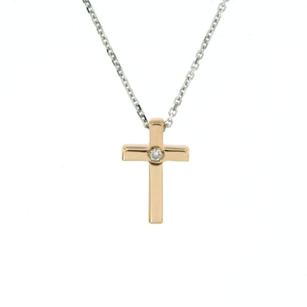 CARA DIAMANTI Gold Necklace with Diamond CLN1450Y/0.01ctsSI/H