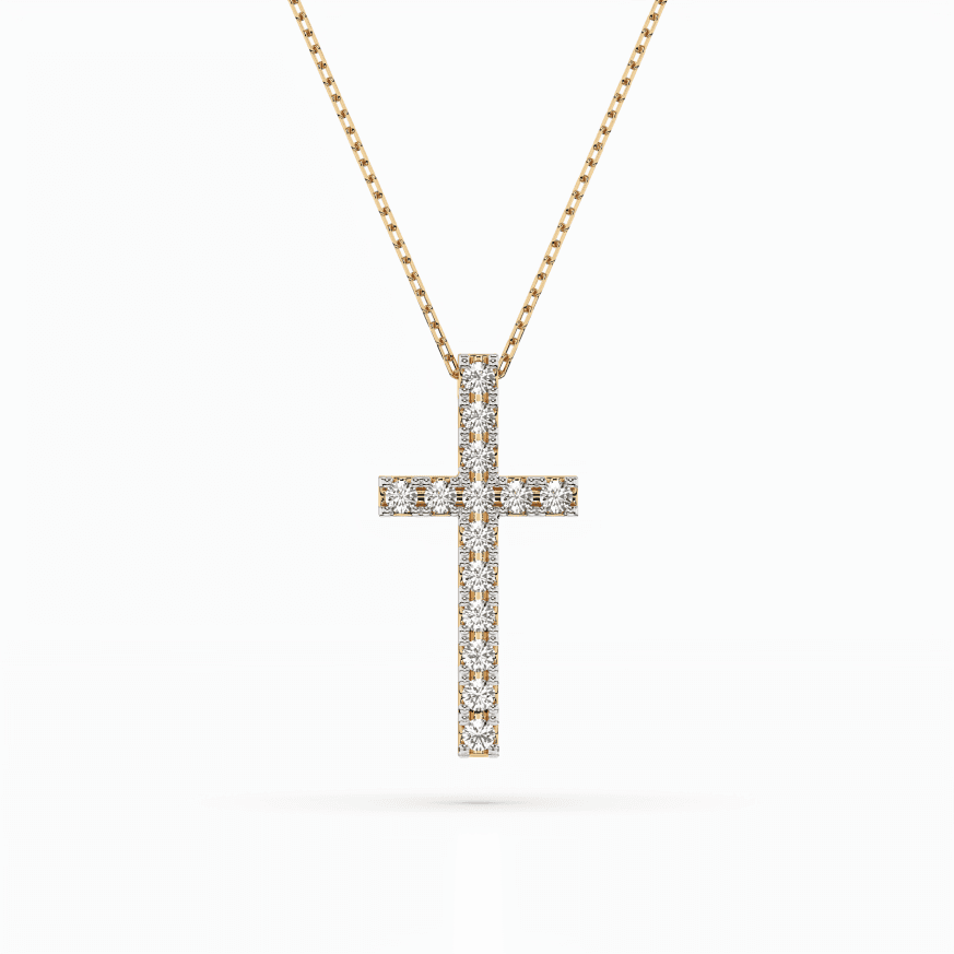 CARA DIAMANTI Gold Necklace with Diamonds K104-10025Y