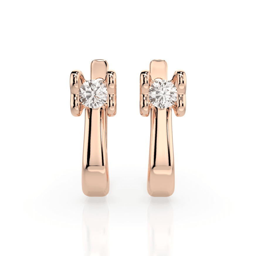CARA DIAMANTI Gold Earrings with Diamonds K102-10013R