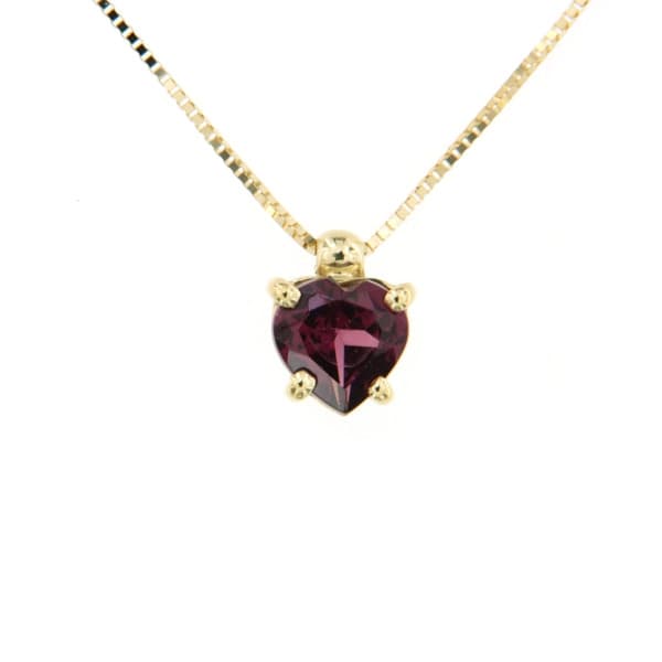 CARA DIAMANTI Gold Necklace with Rhodolite CLN1604RD