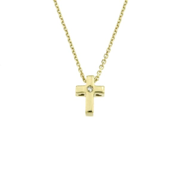 CARA DIAMANTI Gold Necklace with Zirconia P2831