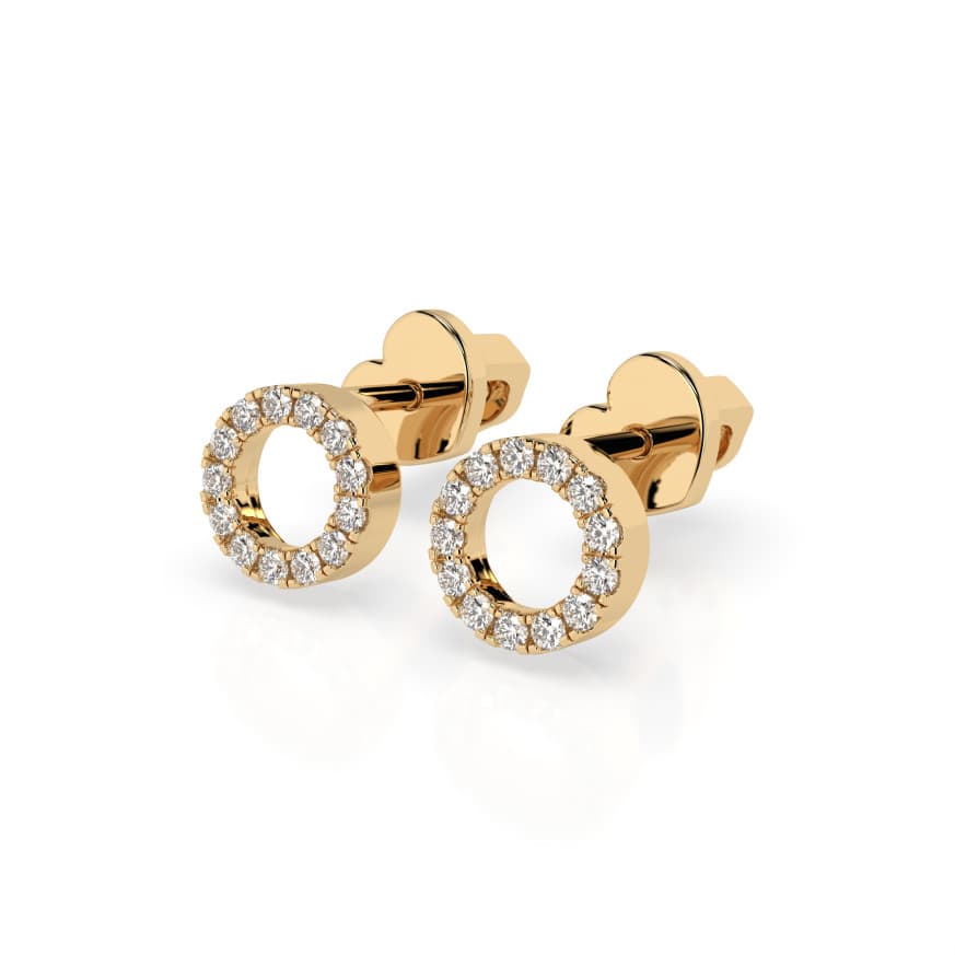 CARA DIAMANTI Gold Earrings with Diamonds K102-10055Y