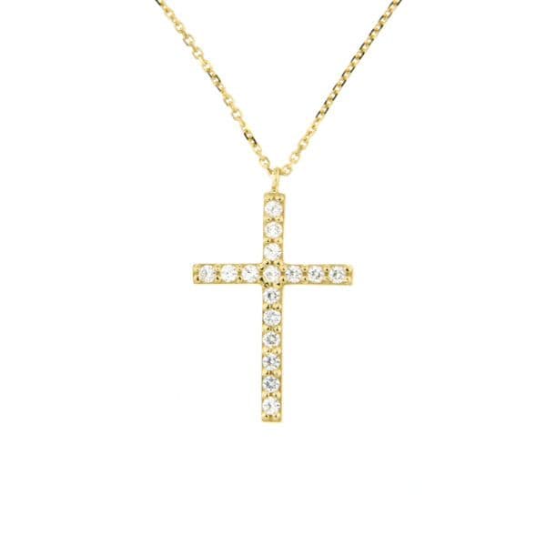 CARA DIAMANTI Gold Necklace with Zirconia P3258