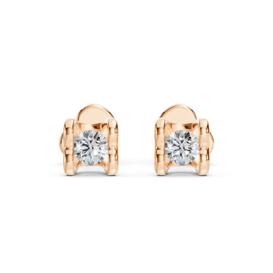 CARA DIAMANTI Gold Earrings with Diamonds K102-10013R