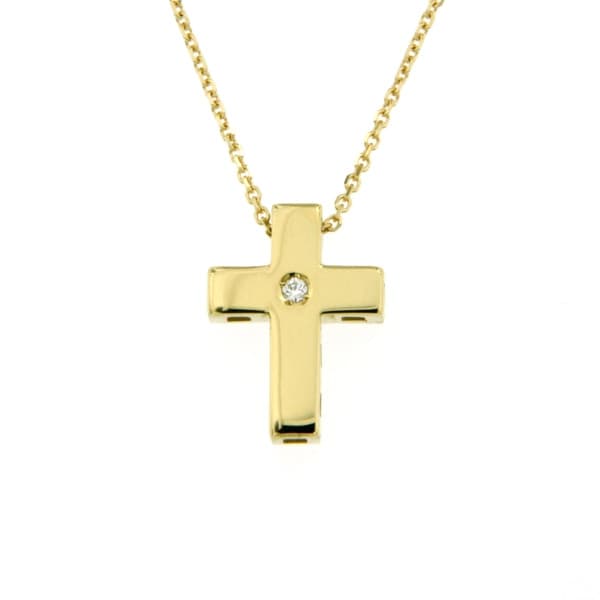 CARA DIAMANTI Gold Necklace with Zirconia P2821