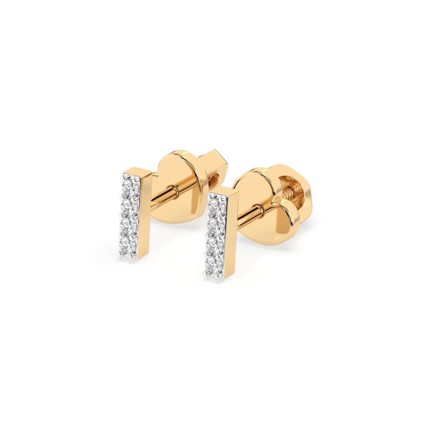 CARA DIAMANTI Gold Earrings with Diamonds K102-10069Y