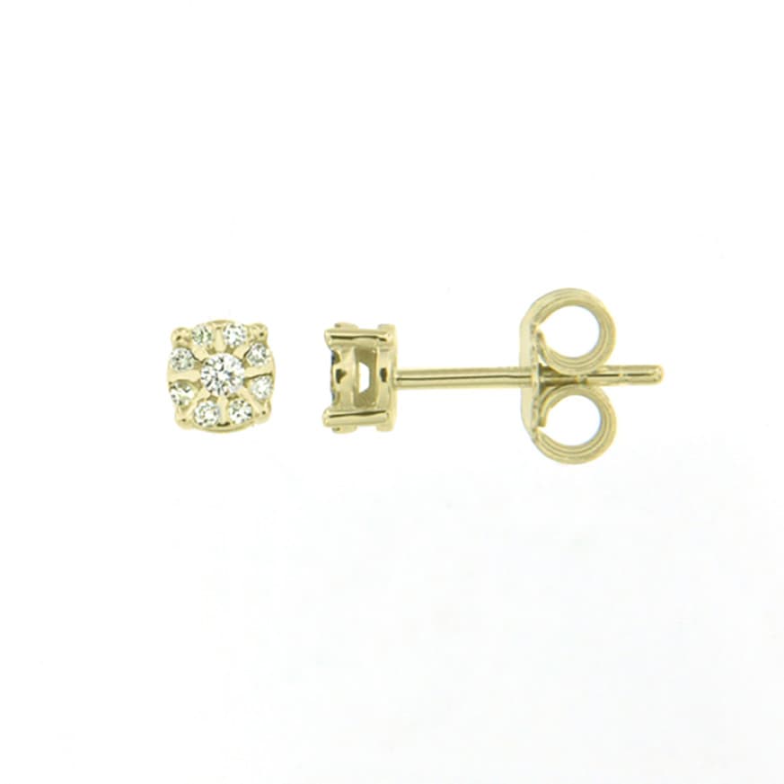 CARA DIAMANTI Gold Earrings with Diamonds BB0452/0.13ctsSI/H