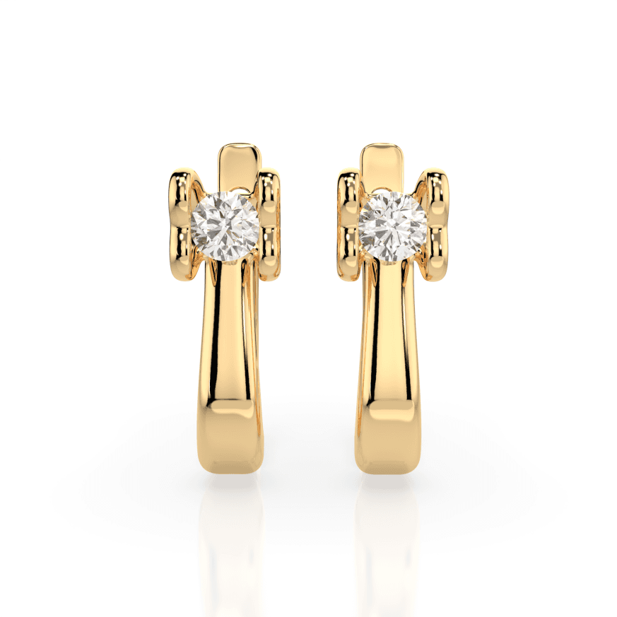 CARA DIAMANTI Gold Earrings with Diamonds K102-10013Y
