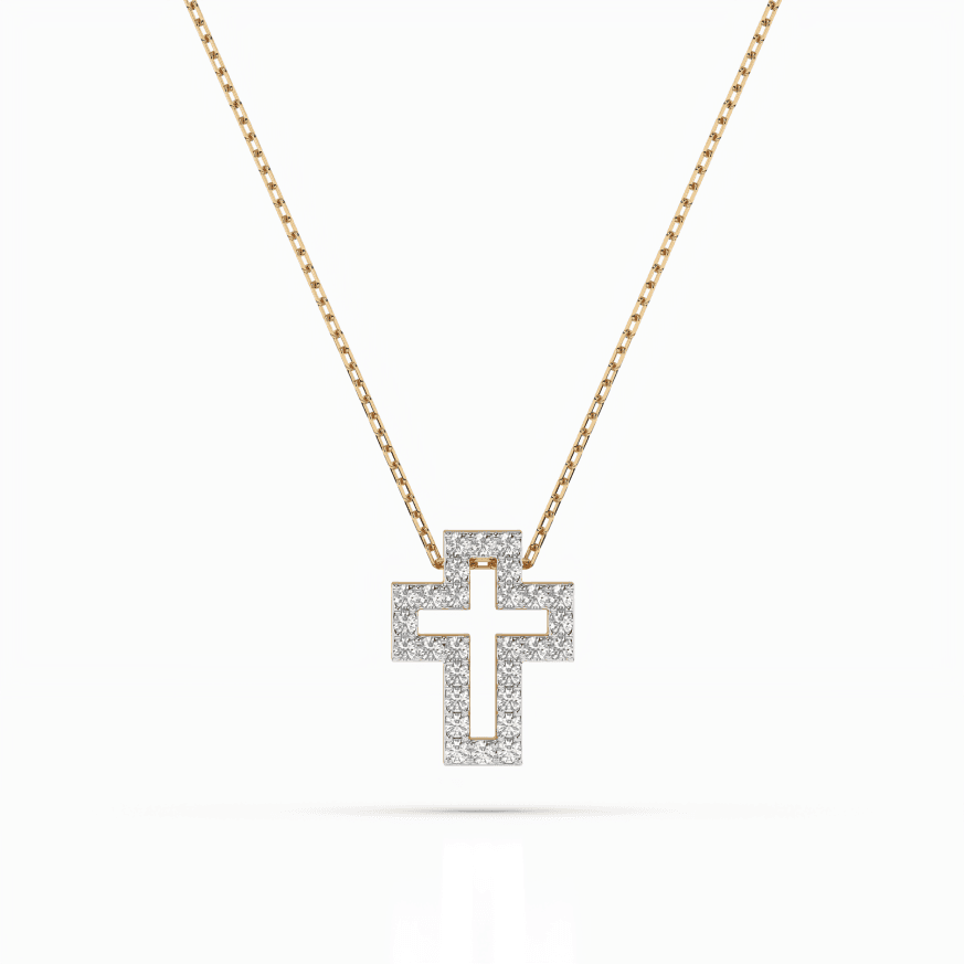 CARA DIAMANTI Gold Necklace with Diamonds K104-10030Y