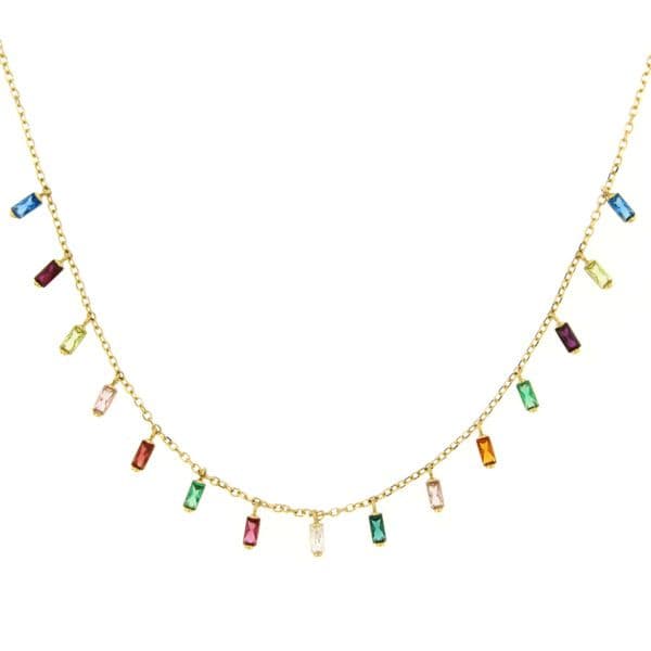 CARA DIAMANTI Gold Necklace with Zirconia P3229 C1