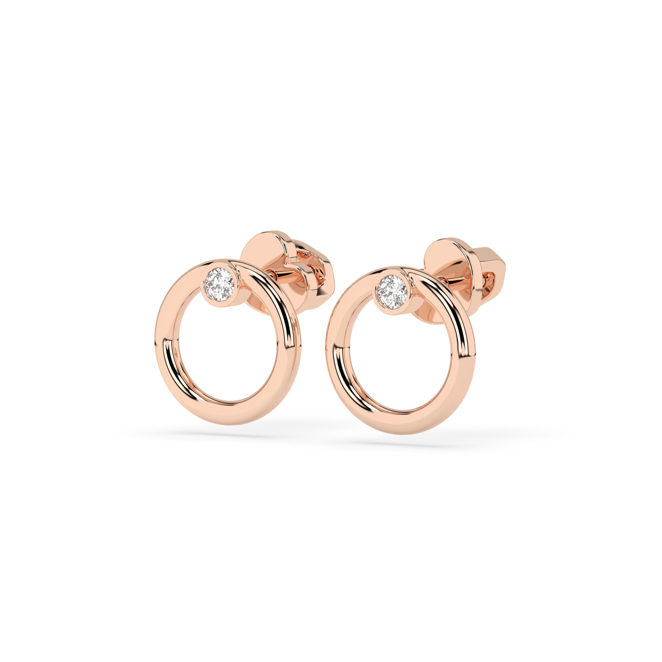 Minimalism Diamond Earrings 102-10170 3
