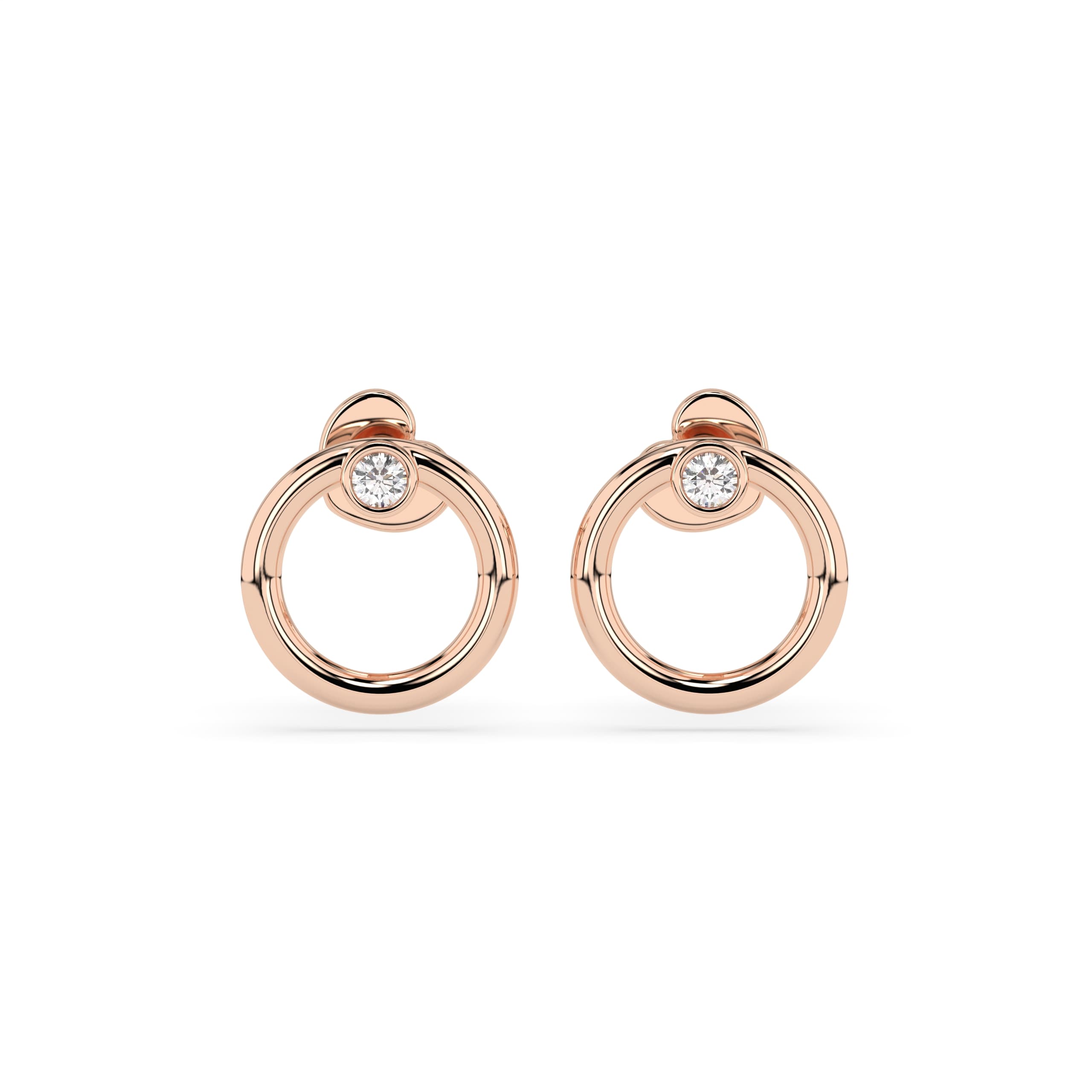 Minimalism Diamond Earrings 102-10170 2