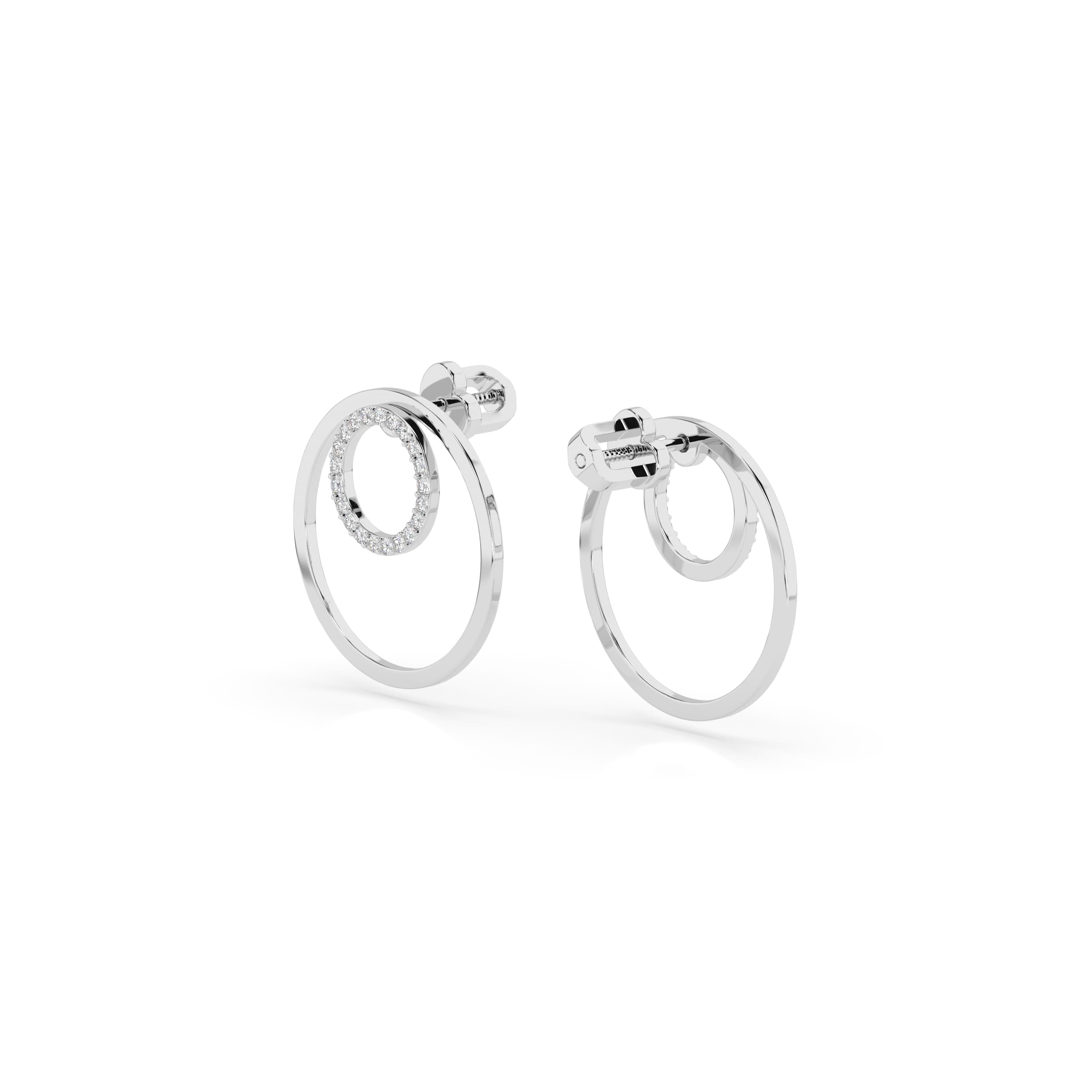 Minimalism Diamond Earrings 102-10165 3