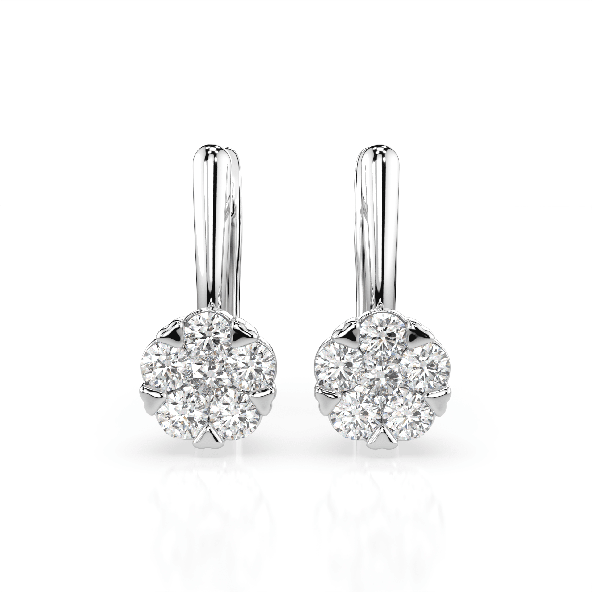 Illusion Diamond Earrings 102-10015/1(3.0)