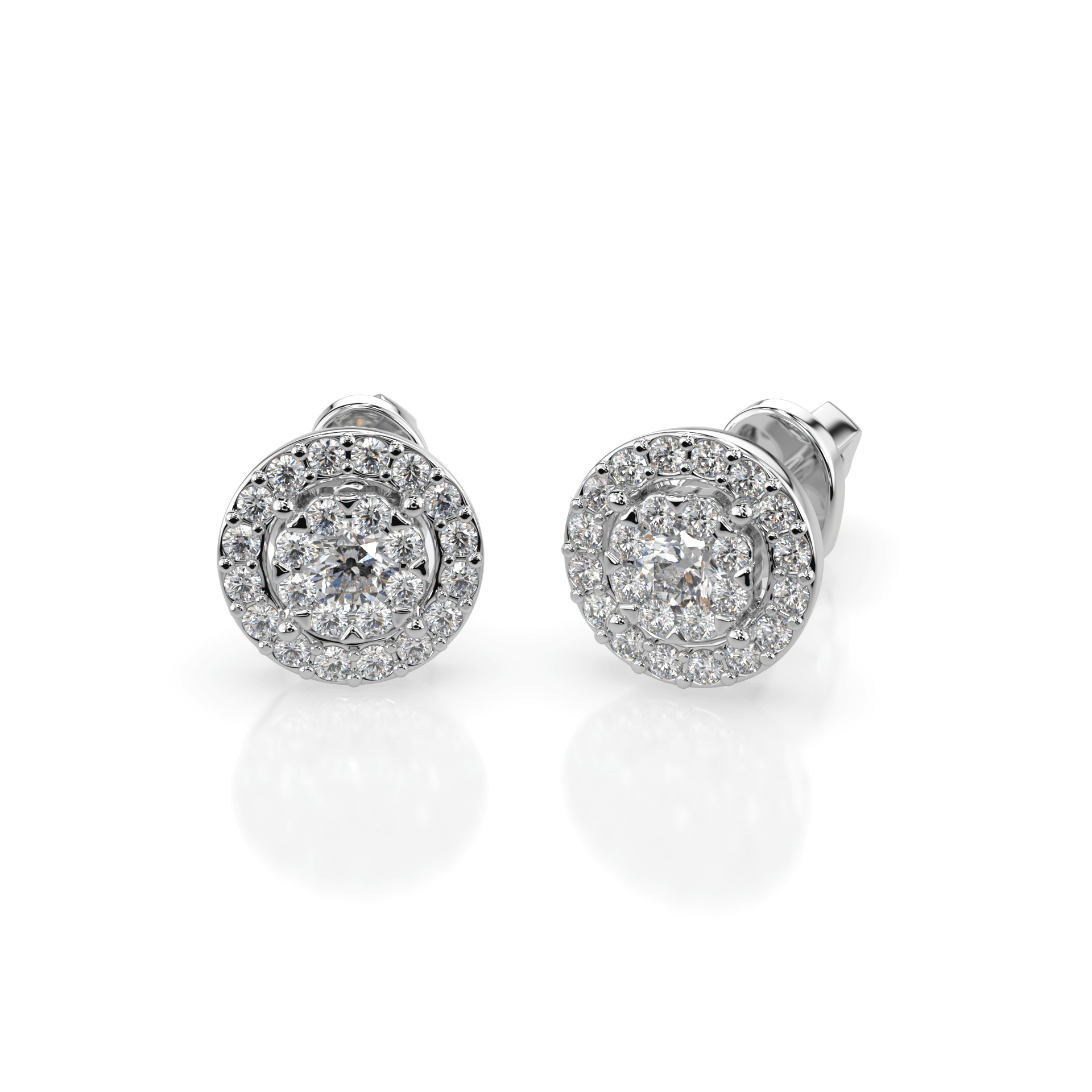 Illusion Diamond Earrings 102-10018(3.0)