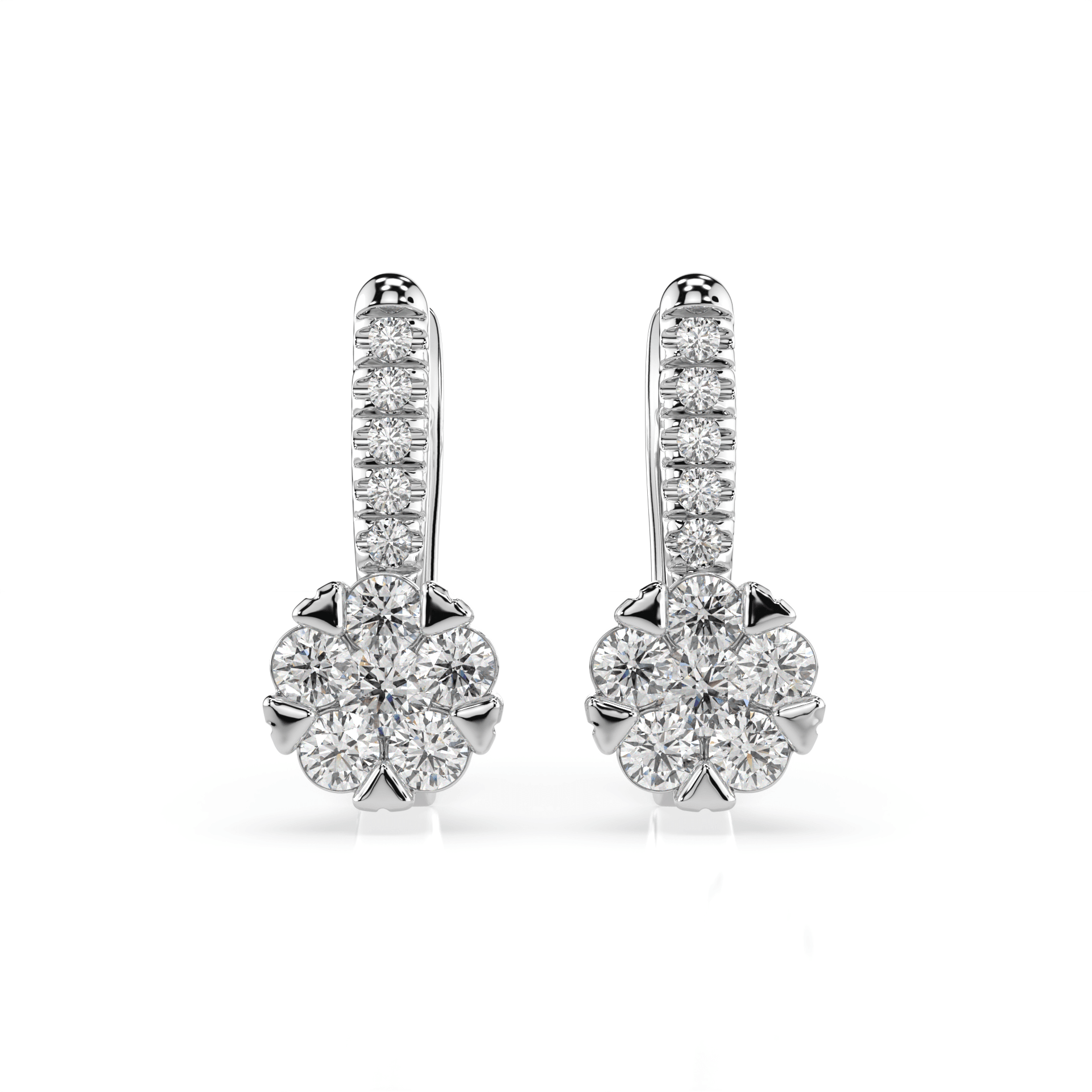 Illusion Diamond Earrings 102-10015/4(2.5)
