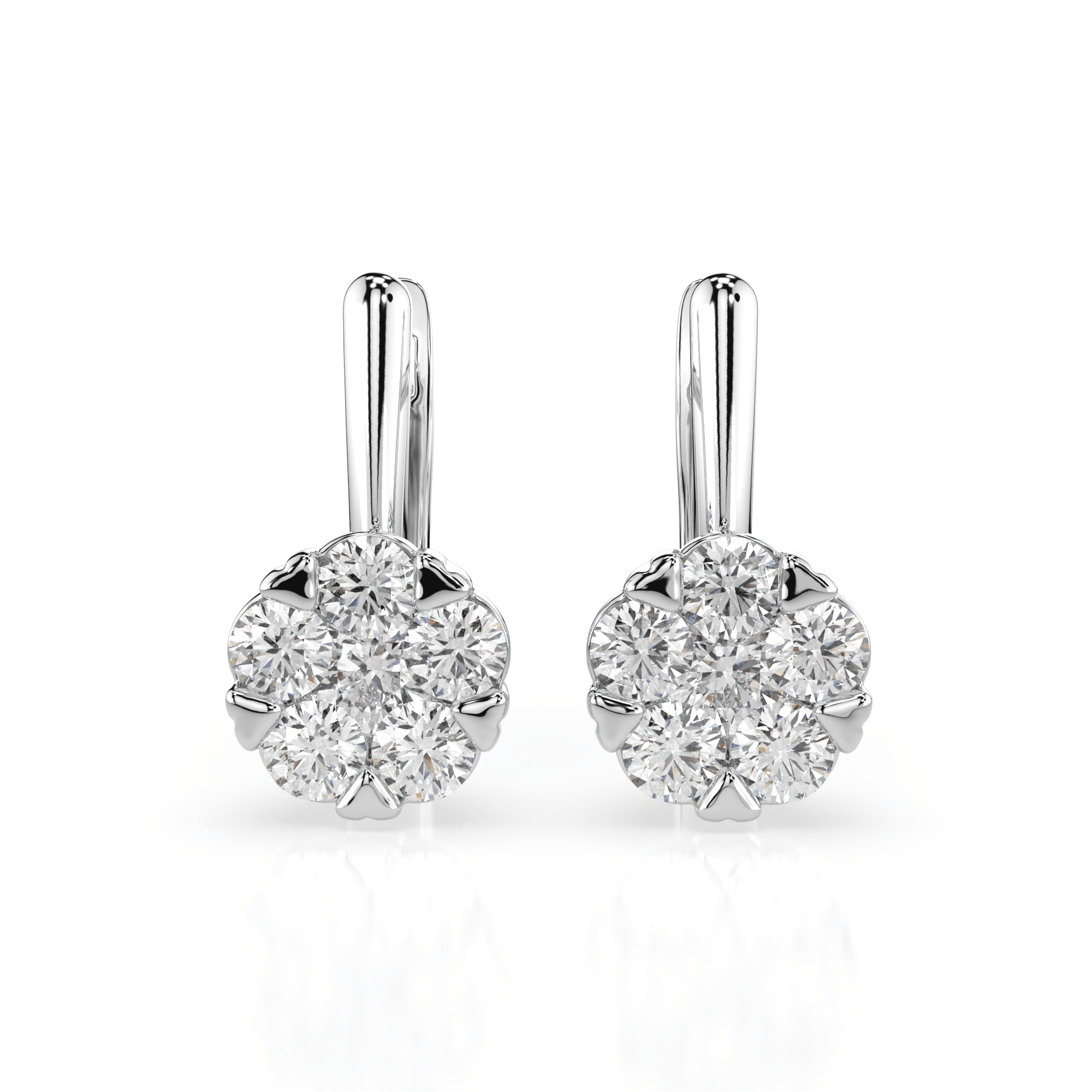 Illusion Diamond Earrings 102-10015/1(3.4)