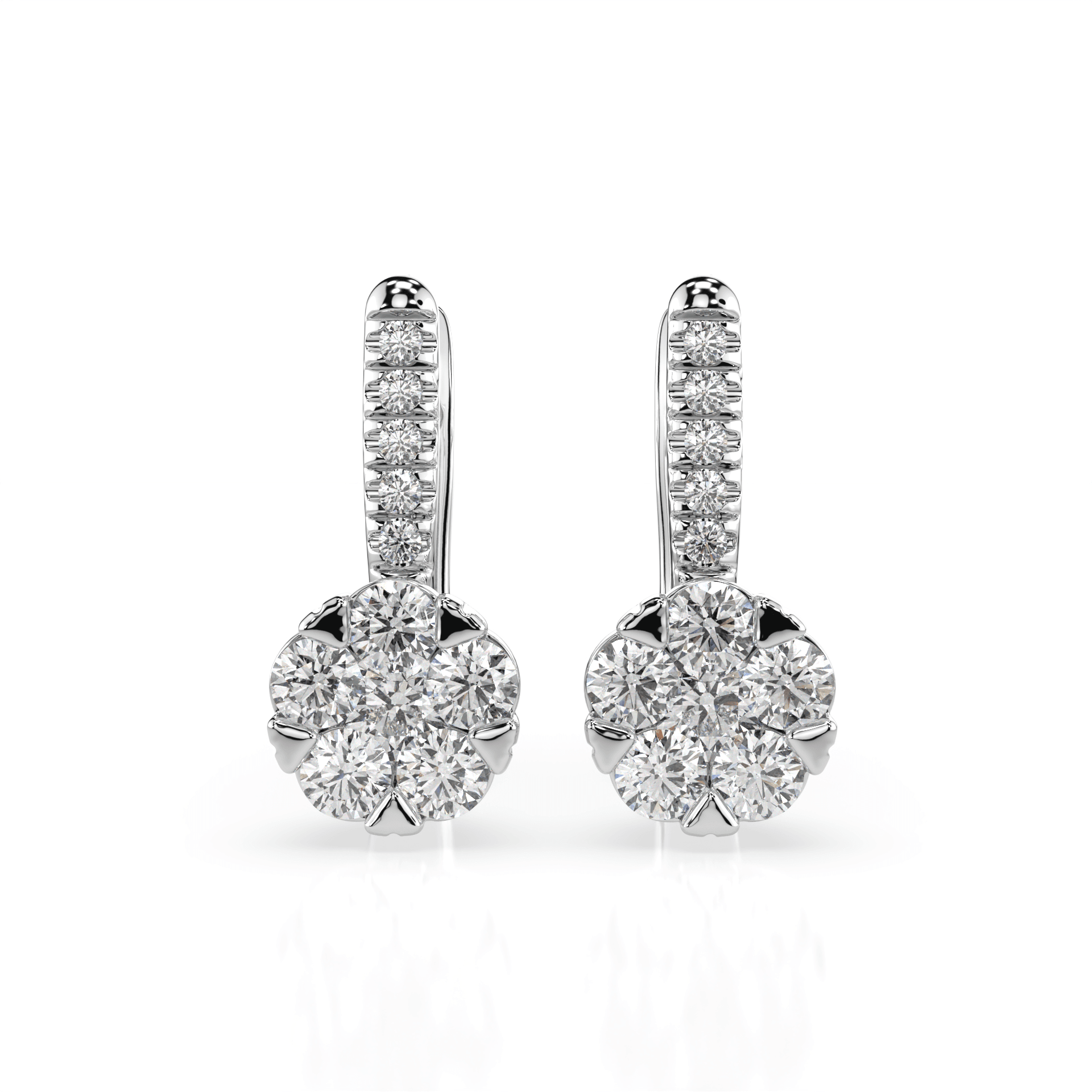 Illusion Diamond Earrings 102-10015/4(3.0)